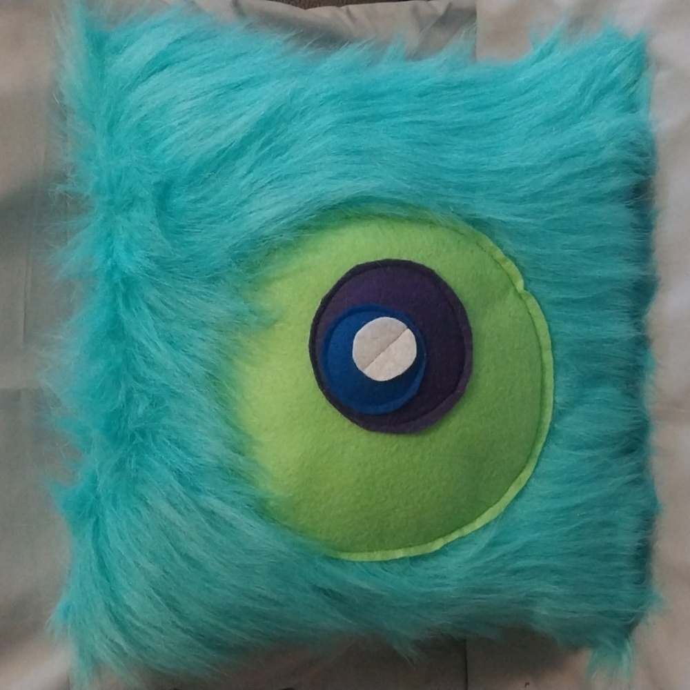 Handmade Faux Fur Monster Pillow